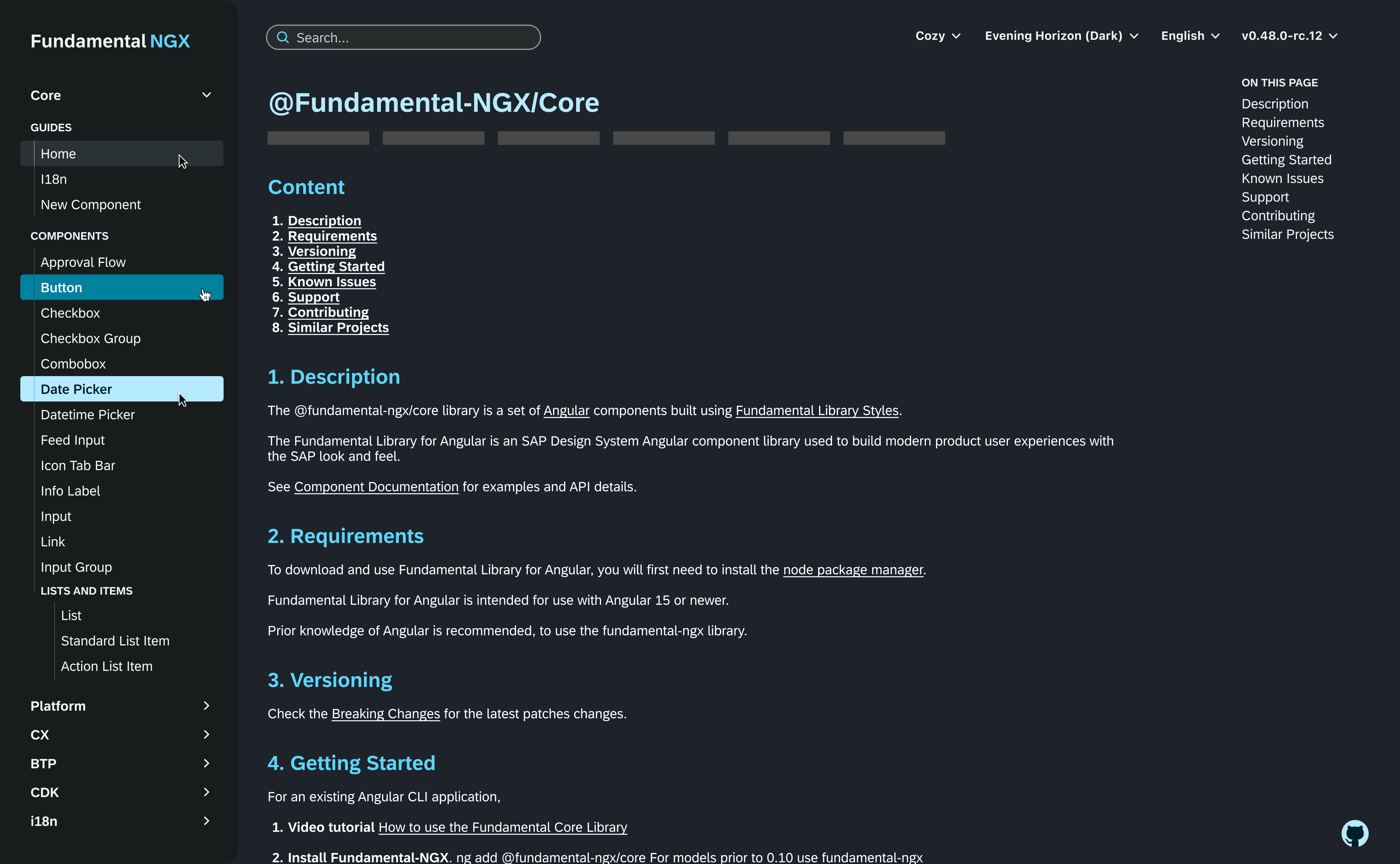 The entire interface displayed in dark mode