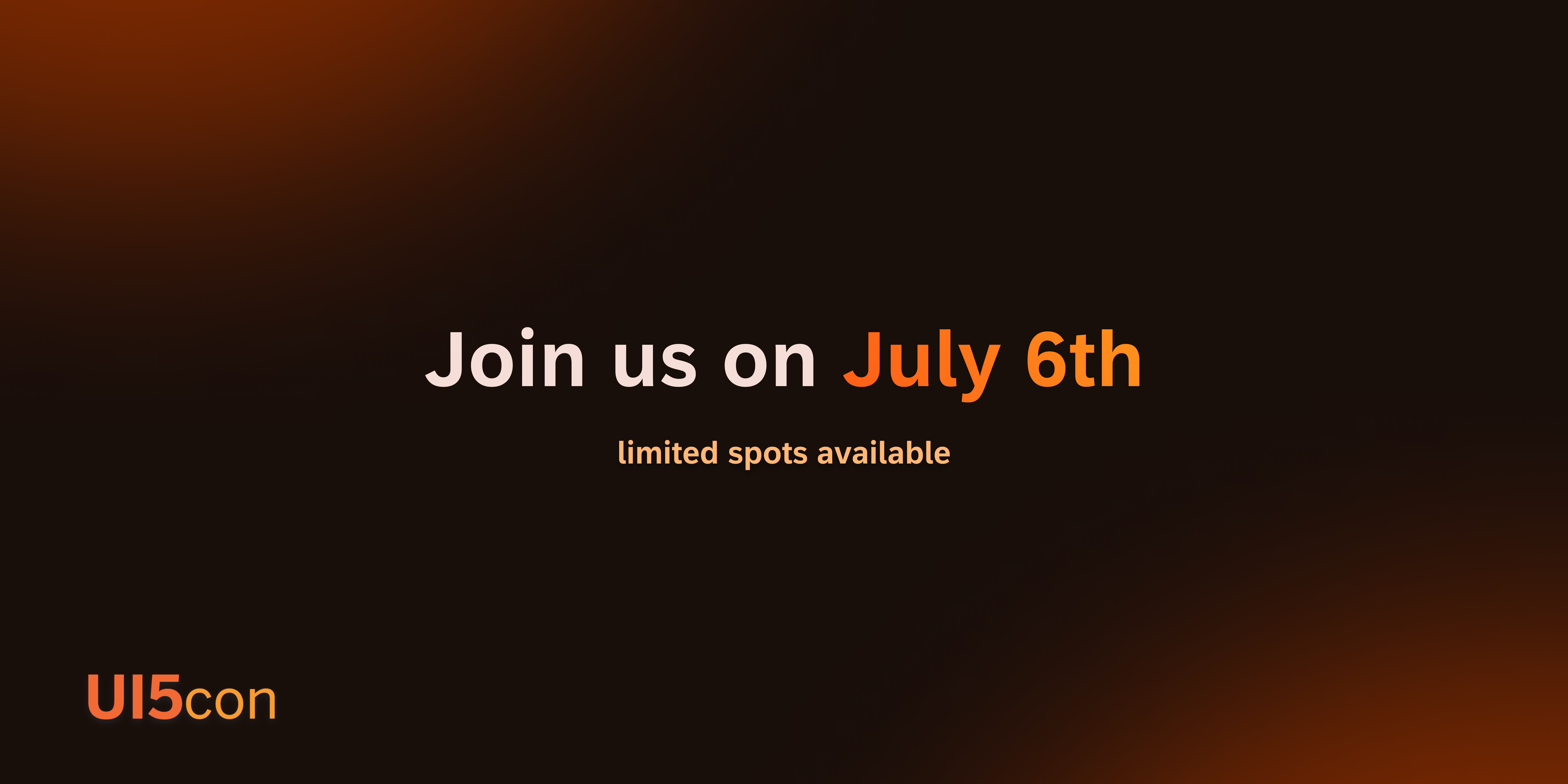 A 'save the date' graphic from UI5con 2023